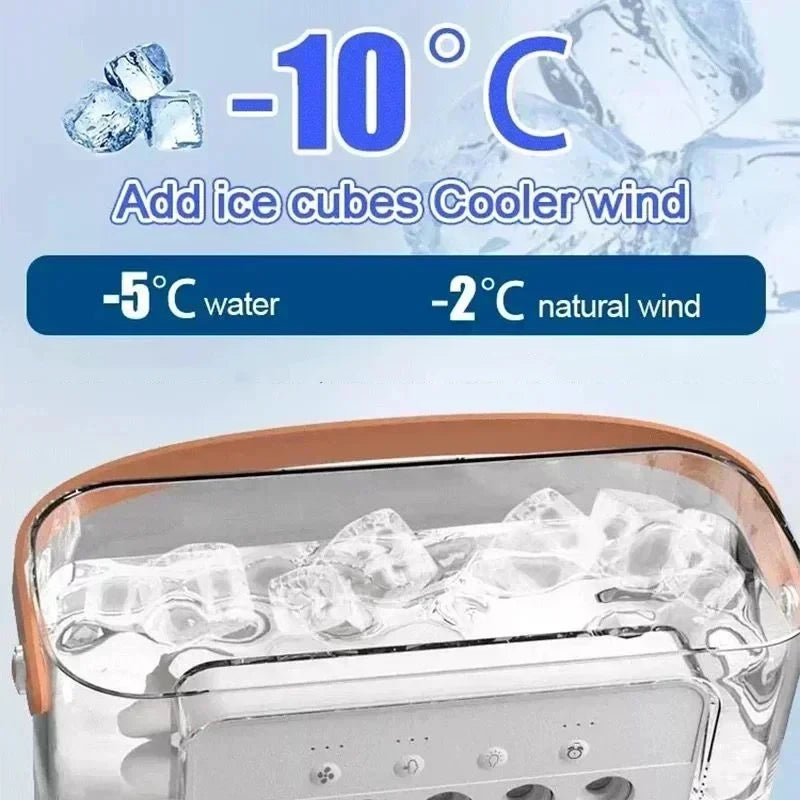Portable 3-in-1 Air Cooler, Humidifier & Fan with LED Night Light