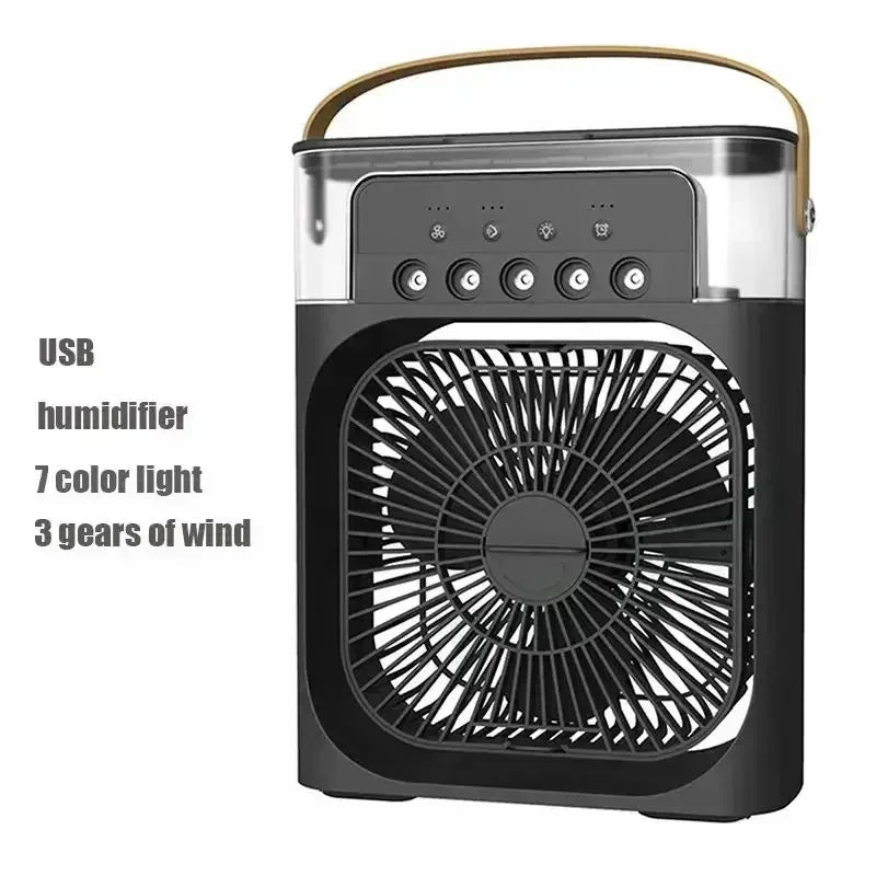 Portable 3-in-1 Air Cooler, Humidifier & Fan with LED Night Light