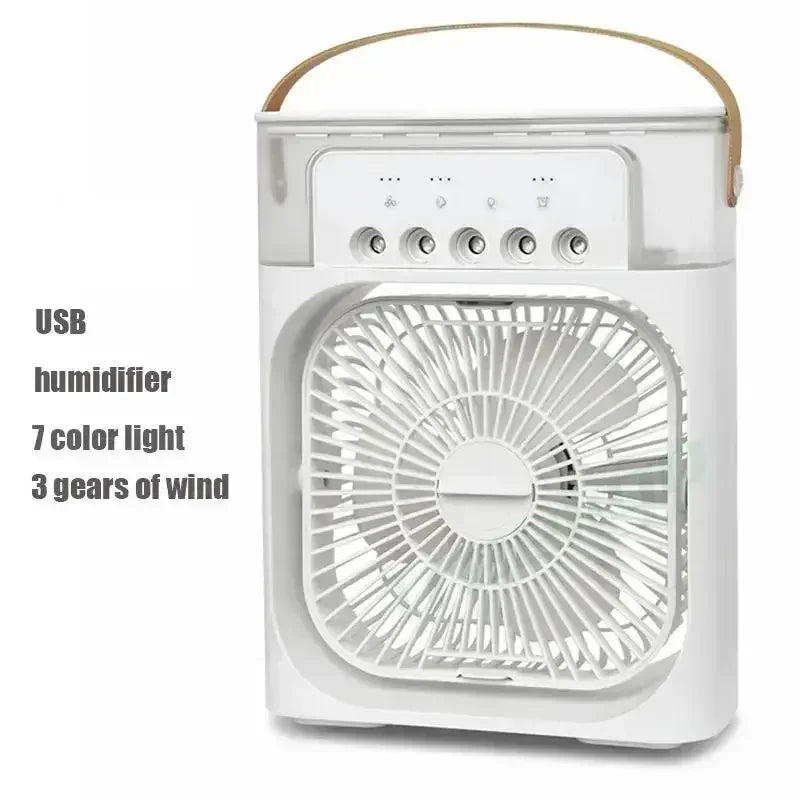 Portable 3-in-1 Air Cooler, Humidifier & Fan with LED Night Light